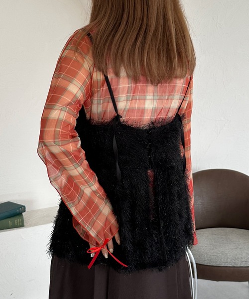 kutir（クティール）の「袖リボンアソートシアーメロートップス（Tシャツ/カットソー・レディース・アイボリー/ブルー系その他/オレンジ系その他・FREE）」の20枚目の写真