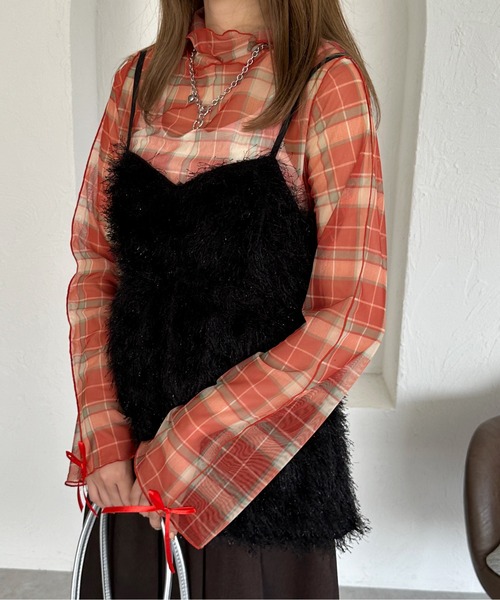 kutir（クティール）の「袖リボンアソートシアーメロートップス（Tシャツ/カットソー・レディース・アイボリー/ブルー系その他/オレンジ系その他・FREE）」の19枚目の写真