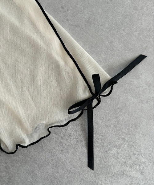 kutir（クティール）の「袖リボンアソートシアーメロートップス（Tシャツ/カットソー・レディース・アイボリー/ブルー系その他/オレンジ系その他・FREE）」の10枚目の写真