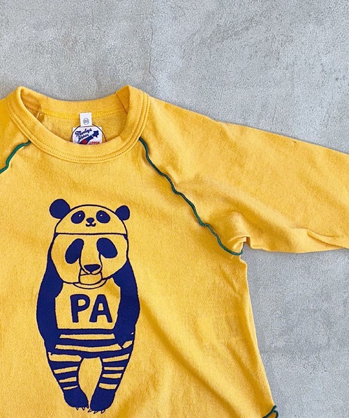 JIPPON(ジポン)の「パンダメローカットソー/日本製(Tシャツ/カットソー・キッズ・イエロー/グレー/ライトグリーン・80/90/100/110/120)」の9枚目の写真