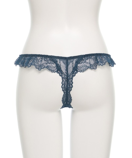 ブルーレースバタフライ シャイニーバタフライ ストレッチレース Tバック（ショーツ