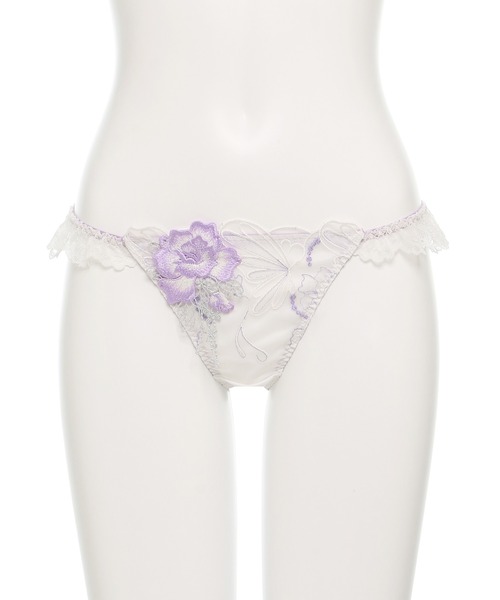 シャイニーバタフライ ストレッチレース Tバック（ショーツ