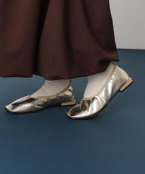 SENSE OF PLACE by URBAN RESEARCH(センスオブプレイスバイアーバンリサーチ)の「スクエアトゥフラットシューズ(バレエシューズ・レディース・ブラック/ボルドー/ゴールド・SMALL/MEDIUM/LARGE)」の5枚目の写真