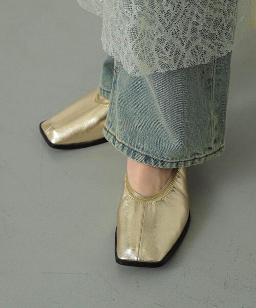 SENSE OF PLACE by URBAN RESEARCH(センスオブプレイスバイアーバンリサーチ)の「スクエアトゥフラットシューズ(バレエシューズ・レディース・ブラック/ボルドー/ゴールド・SMALL/MEDIUM/LARGE)」の9枚目の写真