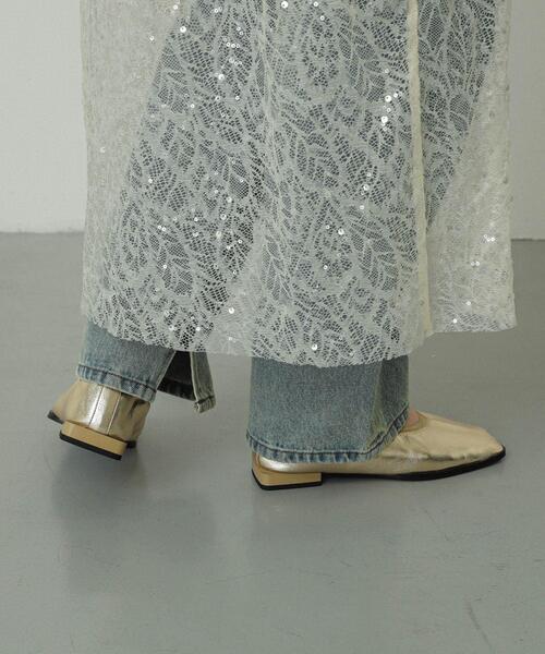 SENSE OF PLACE by URBAN RESEARCH(センスオブプレイスバイアーバンリサーチ)の「スクエアトゥフラットシューズ(バレエシューズ・レディース・ブラック/ボルドー/ゴールド・SMALL/MEDIUM/LARGE)」の11枚目の写真