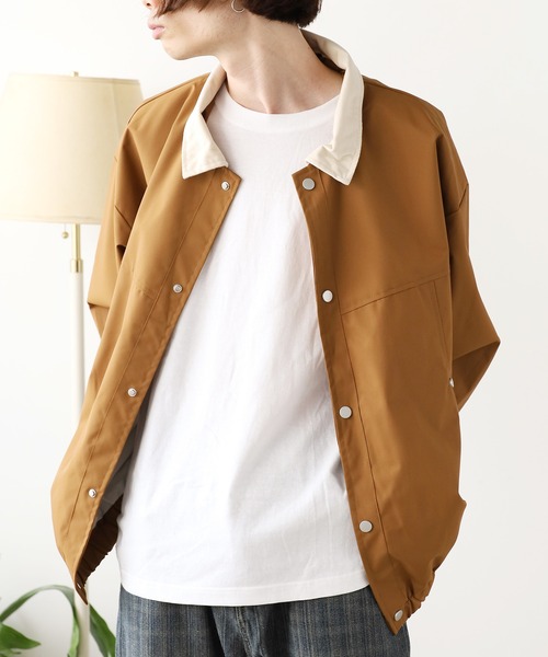 セール】バイカラー ナイロンブルゾン コーチジャケット（ブルゾン