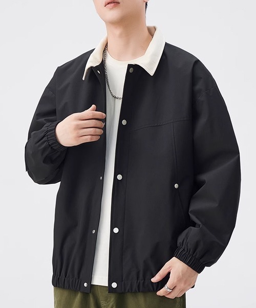 【3 tokyo】コーチジャケット【QP】 バイカラー ナイロンブルゾン コーチジャケット（ブルゾン