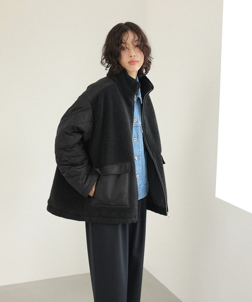 LEPSIM(レプシィム)の「スタンドボアキルトジャケット 132454(ブルゾン・レディース・ベージュ/アイボリー/ブラック・FREE)」の16枚目の写真