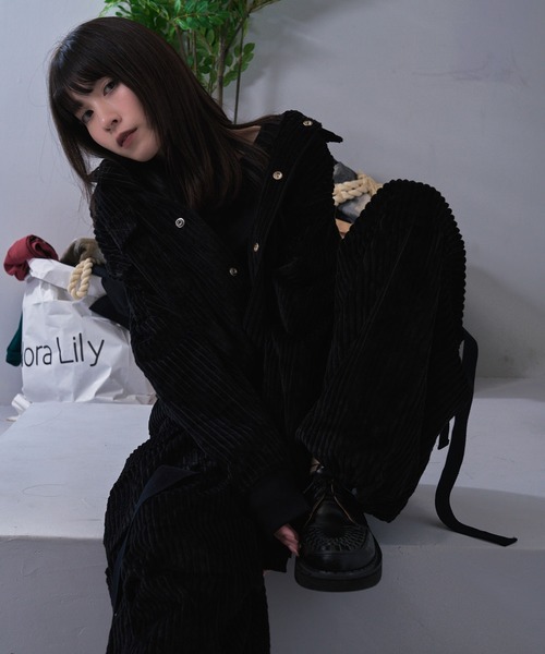Nora Lily(ノラリリー)の「【Nora Lily】Big WELE Corduroy Cargo Pants (UNISEX)(その他パンツ・メンズ・グレイッシュブルー/ブラック/ボルドー・FREE)」の2枚目の写真