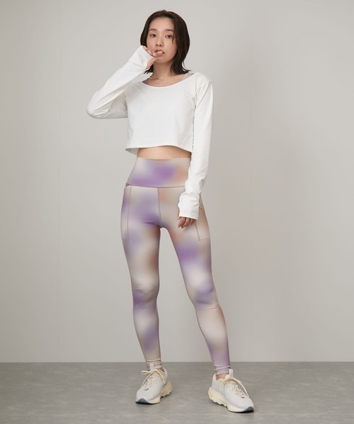 NERGY（ナージー）の「【UV＆水陸両用】グラデーションプリントスポーツレギンス（レギンス/スパッツ・レディース・パープル/サックスブルー・L/M/S）」の7枚目の写真