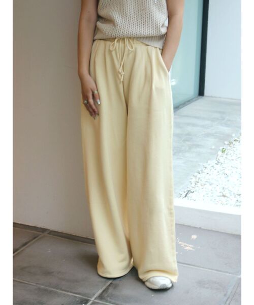 Ungrid（アングリッド）の「スウェットタックパンツ（スウェットパンツ・レディース・チャコールグレー/ライトグレー/イエロー・FREE）」の9枚目の写真