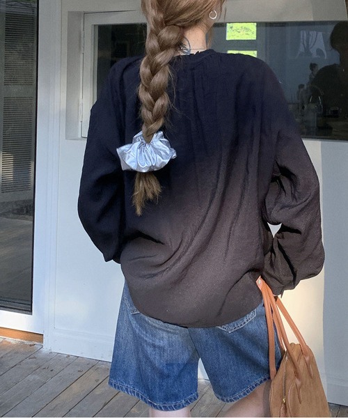 MAISON DE THERESE(メゾン ド テレーズ)の「Vネックシャツ(シャツ/ブラウス・レディース・ブラック/ピンク/カーキ・L/XL/XXL)」の13枚目の写真