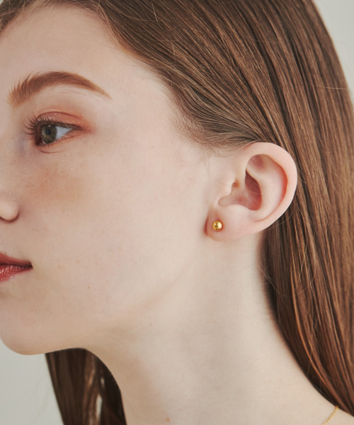 ciite' surgical stainless（シーテサージカルステンレス）の「【 金属アレルギー対応 】 シンプルミニボールピアス サージカルステンレス   (両耳用)（ピアス（両耳用）・レディース・ゴールド/シルバー/ピンクゴールド・6/3/4/5/2）」の14枚目の写真