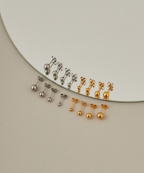 ciite' surgical stainless（シーテサージカルステンレス）の「【 金属アレルギー対応 】 シンプルミニボールピアス サージカルステンレス   (両耳用)（ピアス（両耳用）・レディース・ゴールド/シルバー/ピンクゴールド・6/3/4/5/2）」の19枚目の写真