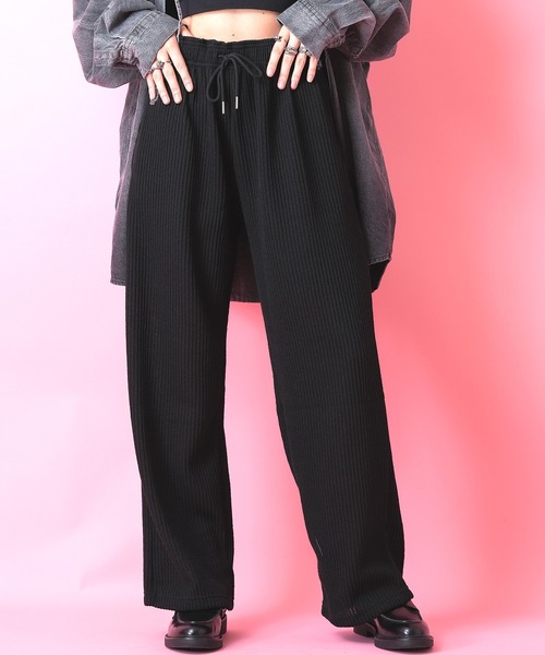 a.p.o.v.(エーピーオービー)の「a.p.o.v. ワイドリブニットパンツ(その他パンツ・メンズ・グレー/ブラック/チャコール・ONESIZE)」の4枚目の写真