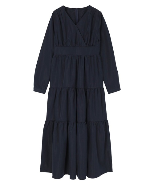 UR'S(ユアーズ)の「カシュクールティアードワンピース(ワンピース・レディース・ネイビー/ライトグレー・S/M/L)」の3枚目の写真