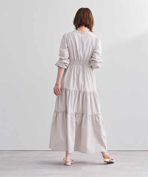 UR'S(ユアーズ)の「カシュクールティアードワンピース(ワンピース・レディース・ネイビー/ライトグレー・S/M/L)」の7枚目の写真