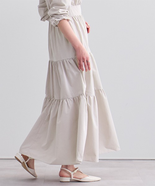 UR'S(ユアーズ)の「カシュクールティアードワンピース(ワンピース・レディース・ネイビー/ライトグレー・S/M/L)」の9枚目の写真