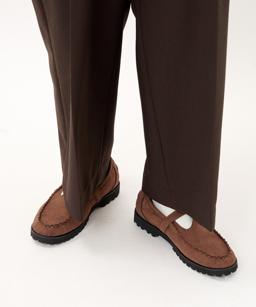 B.C STOCK（ベーセーストック）の「Tストラップモカシン（その他シューズ・レディース・ブラウン/ブラック・MEDIUM/SMALL/LARGE）」の10枚目の写真