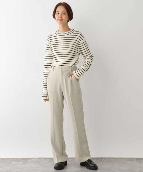 LEPSIM（レプシィム）の「よく伸びスラックスパンツ　147563（スラックス・レディース・ブラウン/ブラック/グレイッシュベージュ/チャコールグレー・MEDIUM/LARGE）」の21枚目の写真