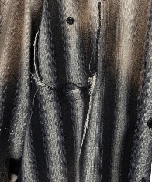 MIHARA YASUHIRO/ミハラヤスヒロ】OMBRE STRIPE SHIRTS/オンブレ