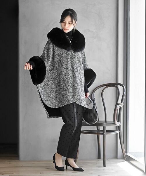 フェイクファーポンチョコート（ポンチョ）｜rps（アールピーエス）の