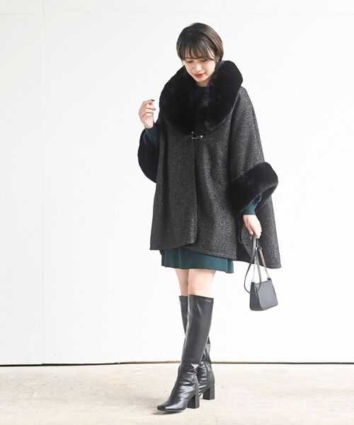 フェイクファーポンチョコート（ポンチョ）｜rps（アールピーエス）の