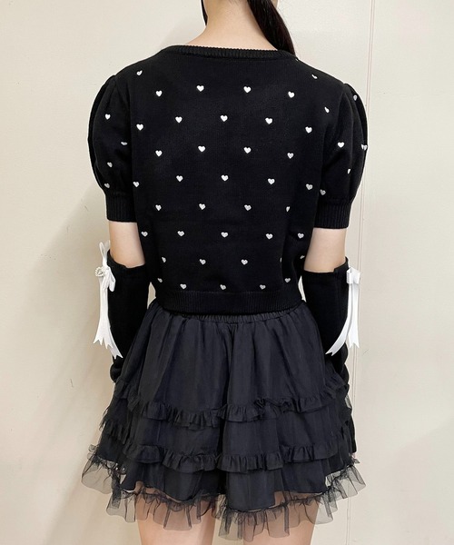 【セール】アームウォーマー付きハート刺繍ニット(ニット/セーター)|MA*RS(アメーバーマーズ) 【セール】アームウォーマー付きハート刺繍ニット(ニット/セーター)|MA*RS(アメーバーマーズ)