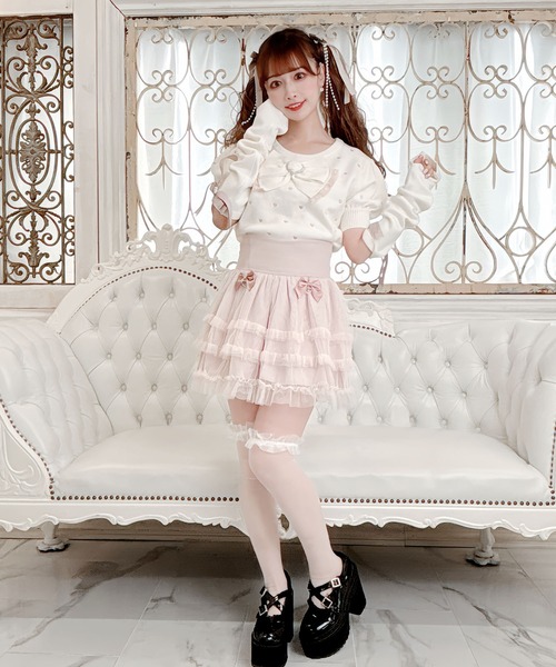 【セール】アームウォーマー付きハート刺繍ニット(ニット/セーター)|MA*RS(アメーバーマーズ) 【セール】アームウォーマー付きハート刺繍ニット(ニット/セーター)|MA*RS(アメーバーマーズ)