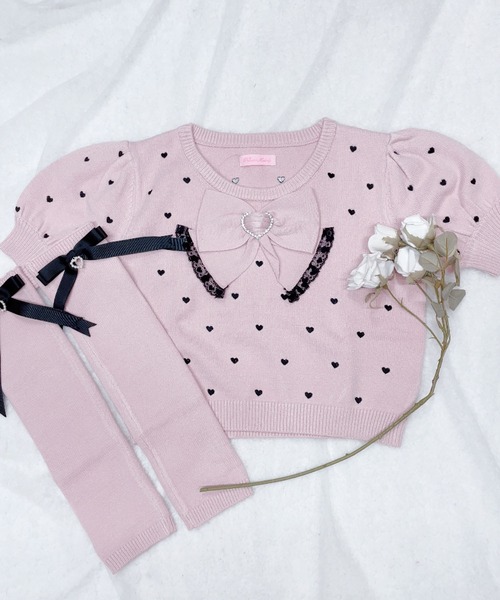 【セール】アームウォーマー付きハート刺繍ニット(ニット/セーター)|MA*RS(アメーバーマーズ) 【セール】アームウォーマー付きハート刺繍ニット(ニット/セーター)|MA*RS(アメーバーマーズ)