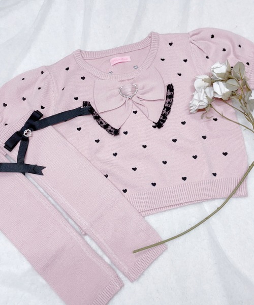 【セール】アームウォーマー付きハート刺繍ニット(ニット/セーター)|MA*RS(アメーバーマーズ) 【セール】アームウォーマー付きハート刺繍ニット(ニット/セーター)|MA*RS(アメーバーマーズ)