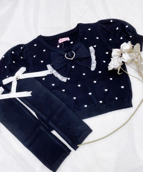 【セール】アームウォーマー付きハート刺繍ニット(ニット/セーター)|MA*RS(アメーバーマーズ) 【セール】アームウォーマー付きハート刺繍ニット(ニット/セーター)|MA*RS(アメーバーマーズ)