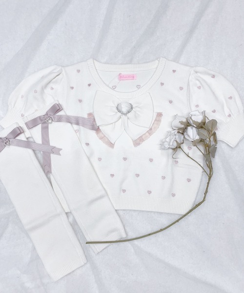 【セール】アームウォーマー付きハート刺繍ニット(ニット/セーター)|MA*RS(アメーバーマーズ) 【セール】アームウォーマー付きハート刺繍ニット(ニット/セーター)|MA*RS(アメーバーマーズ)