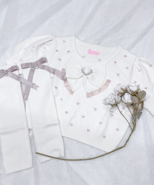 【セール】アームウォーマー付きハート刺繍ニット(ニット/セーター)|MA*RS(アメーバーマーズ) 【セール】アームウォーマー付きハート刺繍ニット(ニット/セーター)|MA*RS(アメーバーマーズ)