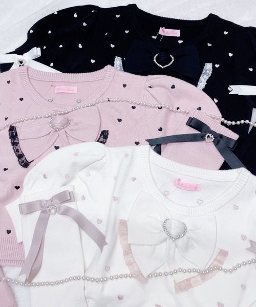 【セール】アームウォーマー付きハート刺繍ニット(ニット/セーター)|MA*RS(アメーバーマーズ) 【セール】アームウォーマー付きハート刺繍ニット(ニット/セーター)|MA*RS(アメーバーマーズ)