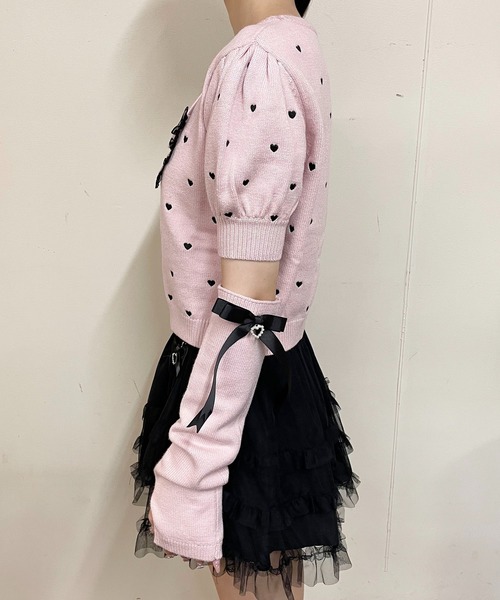 【セール】アームウォーマー付きハート刺繍ニット(ニット/セーター)|MA*RS(アメーバーマーズ) 【セール】アームウォーマー付きハート刺繍ニット(ニット/セーター)|MA*RS(アメーバーマーズ)