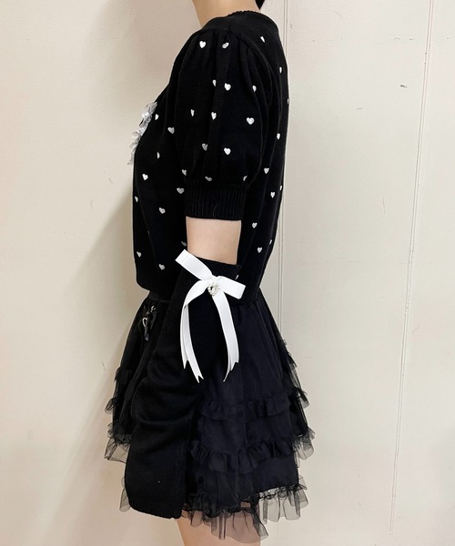 【セール】アームウォーマー付きハート刺繍ニット(ニット/セーター)|MA*RS(アメーバーマーズ) 【セール】アームウォーマー付きハート刺繍ニット(ニット/セーター)|MA*RS(アメーバーマーズ)