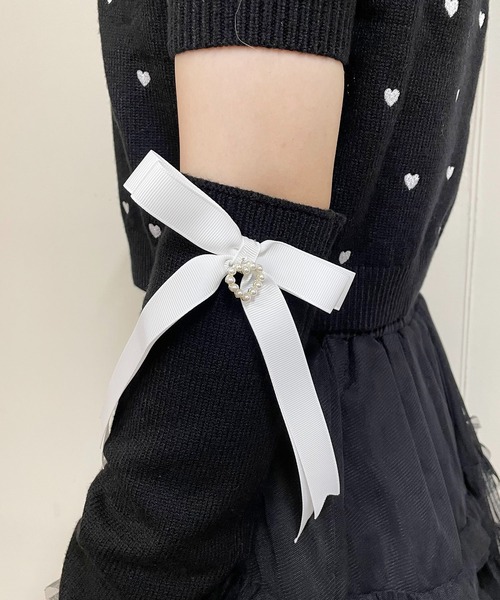 【セール】アームウォーマー付きハート刺繍ニット(ニット/セーター)|MA*RS(アメーバーマーズ) 【セール】アームウォーマー付きハート刺繍ニット(ニット/セーター)|MA*RS(アメーバーマーズ)