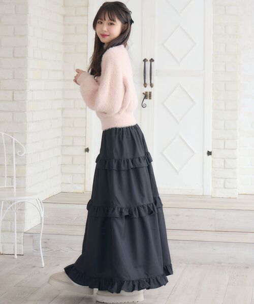 ems excite（エムズエキサイト）の「フリルティアードSK（スカート・レディース・ナチュラル/ブラック/ブルー系その他2・FREE）」の14枚目の写真