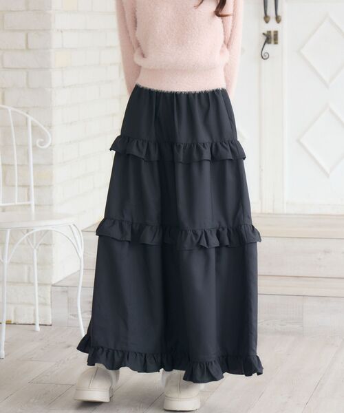 ems excite（エムズエキサイト）の「フリルティアードSK（スカート・レディース・ナチュラル/ブラック/ブルー系その他2・FREE）」の16枚目の写真