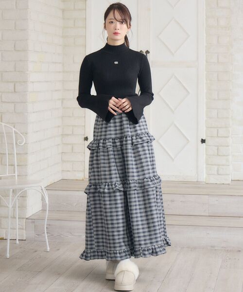 ems excite（エムズエキサイト）の「フリルティアードSK（スカート・レディース・ナチュラル/ブラック/ブルー系その他2・FREE）」の20枚目の写真