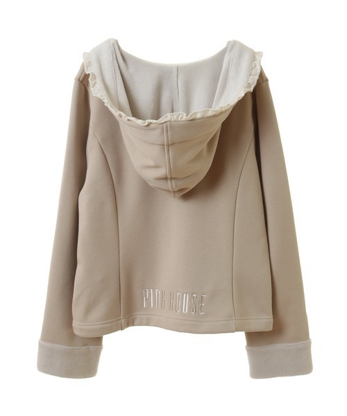 PINK HOUSE（ピンクハウス）の「ボンバーヒートフード付きカーディガン（パーカー・レディース・ブルー/ブラック/グレイッシュベージュ/ピンク・フリー）」の13枚目の写真