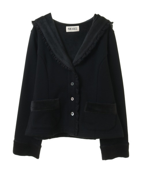 PINK HOUSE（ピンクハウス）の「ボンバーヒートフード付きカーディガン（パーカー・レディース・ブルー/ブラック/グレイッシュベージュ/ピンク・フリー）」の21枚目の写真