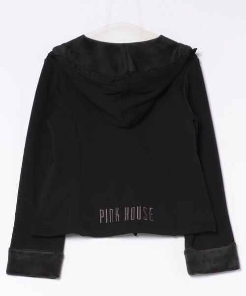 PINK HOUSE（ピンクハウス）の「ボンバーヒートフード付きカーディガン（パーカー・レディース・ブルー/ブラック/グレイッシュベージュ/ピンク・フリー）」の22枚目の写真