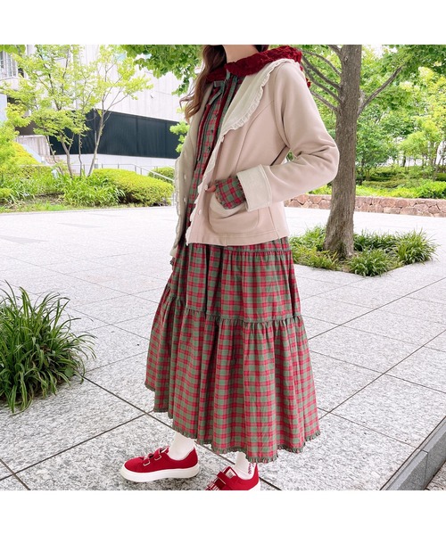 PINK HOUSE（ピンクハウス）の「ボンバーヒートフード付きカーディガン（パーカー・レディース・ブルー/ブラック/グレイッシュベージュ/ピンク・フリー）」の11枚目の写真