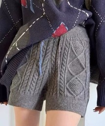 LADY LIKE（レディライク）の「ケーブル編みニットキュロットパンツ（その他パンツ）」