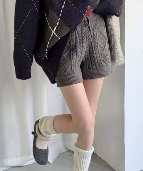 セール】ケーブル編みニットキュロットパンツ（その他パンツ）｜LADY