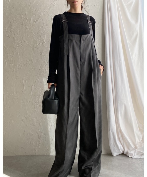 ストライプサロペット　ウエスト調整可能 長さ調節可能]ストライプサロペット | [公式]ベイフロー（BAYFLOW）通販