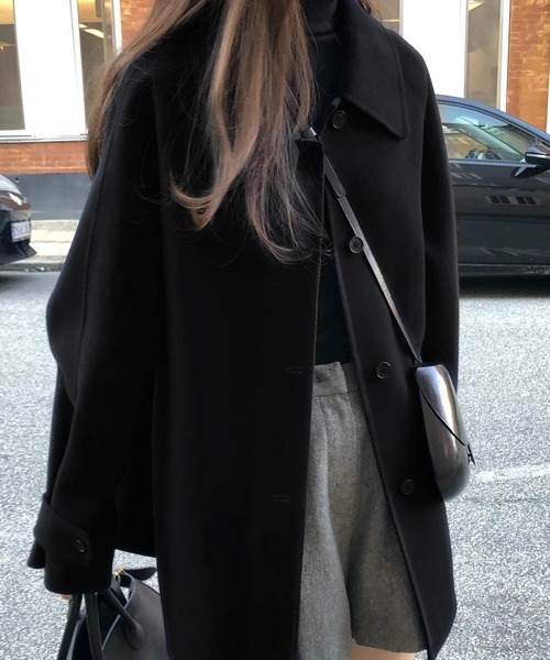 セール】ウールライクステンカラーコート（その他アウター）｜Doula