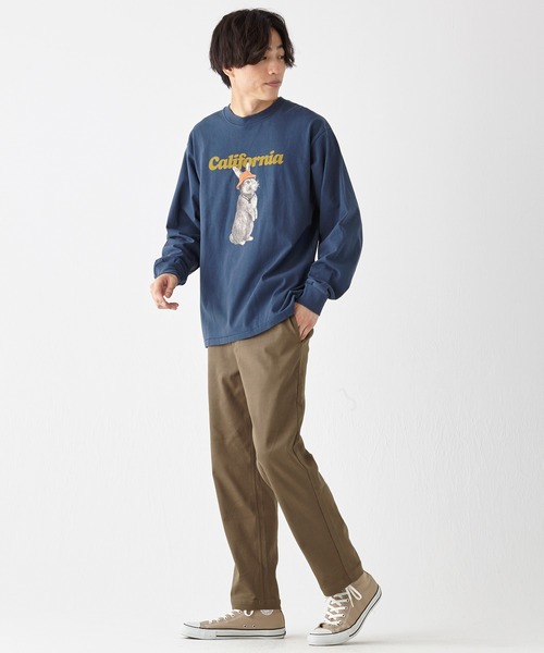 KRIFF MAYER（クリフメイヤー）の「RUUUコラボロンT(CAL)（Tシャツ/カットソー・メンズ・オフホワイト/ピンク/ネイビー/チャコール・X-LARGE/LARGE/MEDIUM）」の8枚目の写真